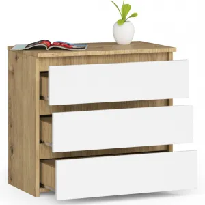 Ak furniture Komoda CL3 60 cm dub artisan/biela