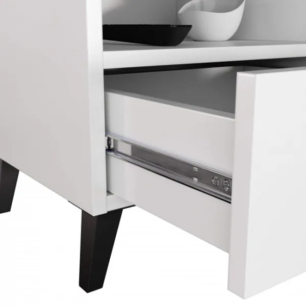 Ak furniture Noční stolek MOBI K-01 bílý/černý