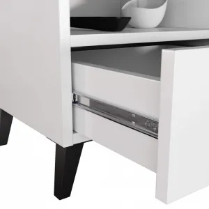 Ak furniture Noční stolek MOBI K-01 bílý/černý