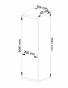 Ak furniture Závesná vitrína Star 30 cm biela