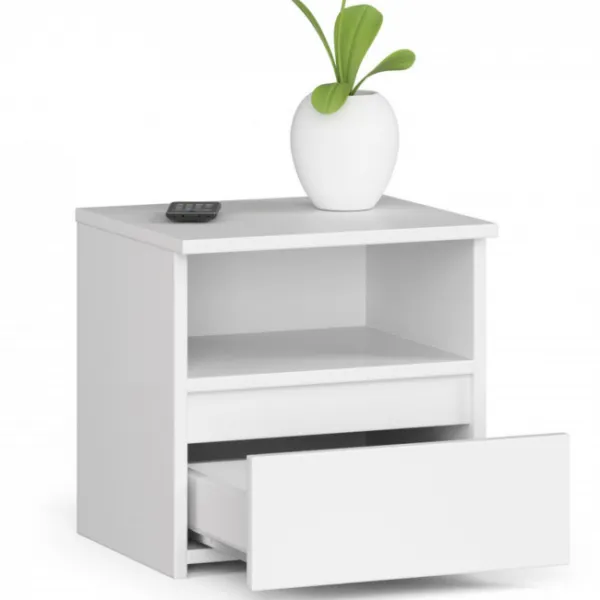 Ak furniture Noční stolek CL1 40 cm bílý