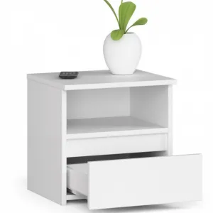 Ak furniture Noční stolek CL1 40 cm bílý