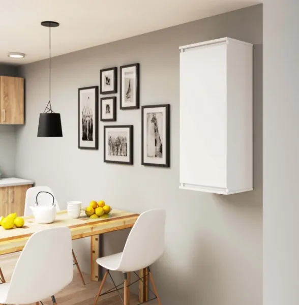 Ak furniture Závesná vitrína Star 40 cm biela