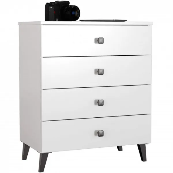 Ak furniture Komoda MOBI K-04 bílá/černá