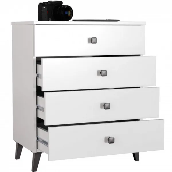 Ak furniture Komoda MOBI K-04 bílá/černá