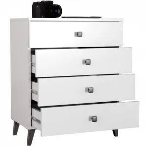 Ak furniture Komoda MOBI K-04 bílá/černá