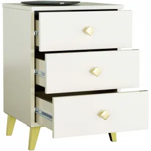 Ak furniture Komoda MOBI K-03 kašmír/zlatá