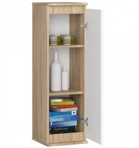 Ak furniture Závesná vitrína Star 30 cm sonoma/biela