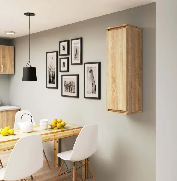 Ak furniture Závesná vitrína Star 30 cm dub sonoma
