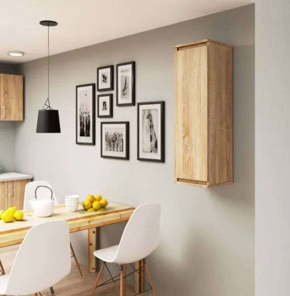 Ak furniture Závesná vitrína Star 30 cm dub sonoma