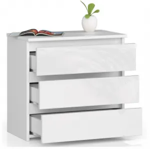 Ak furniture Komoda CL3 60 cm biely lesk