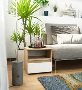 Ak furniture Noční stolek CL1 40 cm dub sonoma/bílý