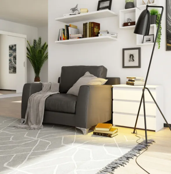 Ak furniture Komoda CL3 60 cm biela