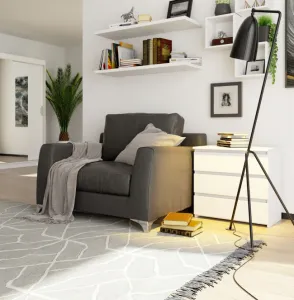 Ak furniture Komoda CL3 60 cm biela