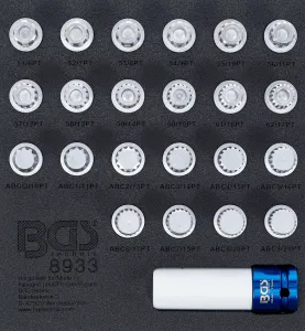 BGS Technics BGS technic Súprava gola hlavíc na bezpečnostné skrutky kolies pre VAG (Volkswagen Audi Group) , 12.5 mm (1/2”), 23 ks (BGS 8933)