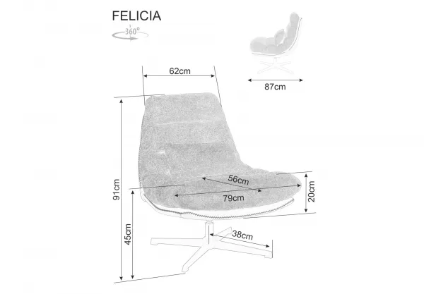Signal Kreslo FELICIA RAVEN | škoricová