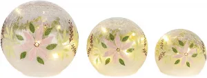 Weltbild LED skleněné koule Winterflowers