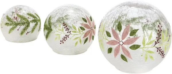 Weltbild LED skleněné koule Winterflowers
