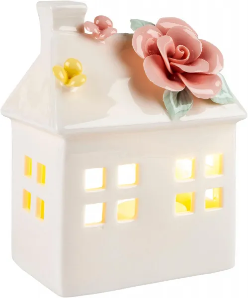 Weltbild Porcelánový domeček s LED svíčkou