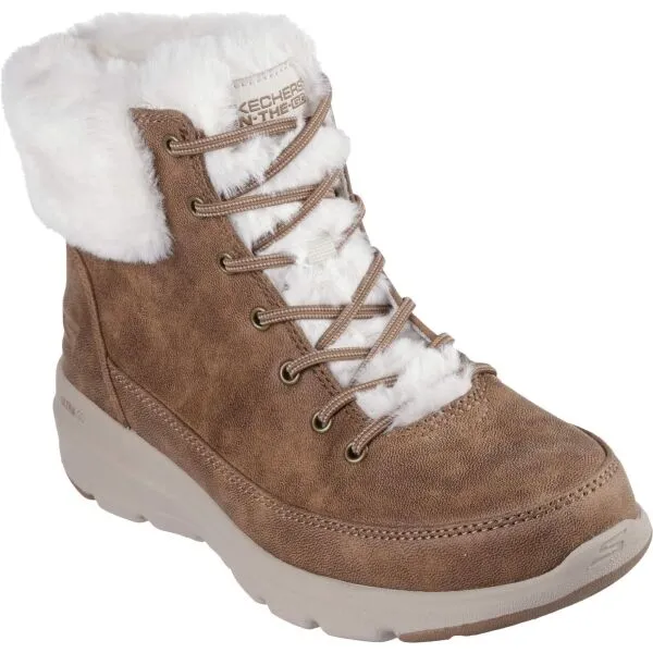 Dámske členkové zimné topánky SKECHERS Glacial Ultra chestnut