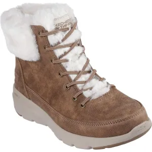 Dámske členkové zimné topánky SKECHERS Glacial Ultra chestnut