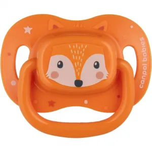 Cumlík Canpol Cute Animals oranžový|18m+|silikón|symetrický