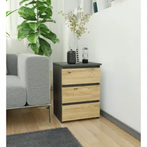 Ak furniture Komoda CL3 40 cm grafitově šedá/dub artisan