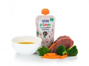 SALVEST Põnn Bio Hovädzie mäso so zeleninovým pyré 110 g,SALVEST Põnn BIO Hovädzie mäso so zeleninovým pyré 110 g