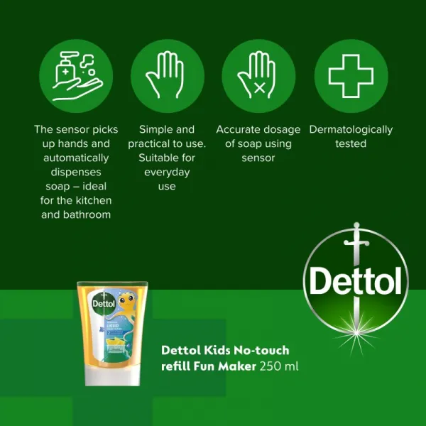 Dettol Soft on Skin Kids Fun Maker náplň do bezdotykového dávkovača mydla 250 ml