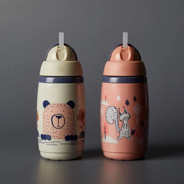 Tommee Tippee Superstar Insulated Straw Pink hrnček s rúrkou pre deti 12m+ 266 ml