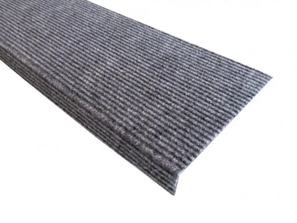 Vopi koberce Nášľapy na schody Quick step šedý obdĺžnik, samolepiaci - 24x65 obdĺžnik (rozmer vrátane ohybu)