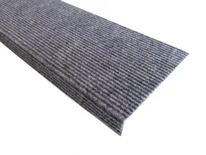 Vopi koberce Nášľapy na schody Quick step šedý obdĺžnik, samolepiaci - 24x65 obdĺžnik (rozmer vrátane ohybu)