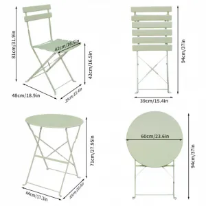 Ak furniture Skládací sada zahradního nábytku ORION zelená