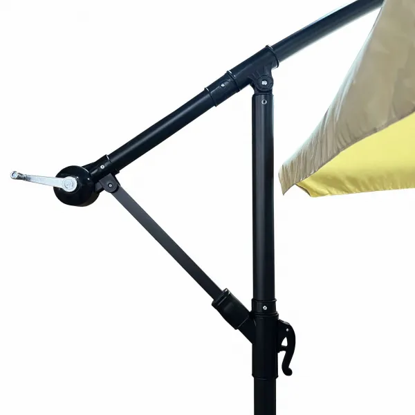 Ak furniture Zahradní slunečník CYNIA s boční nohou 300 cm béžový