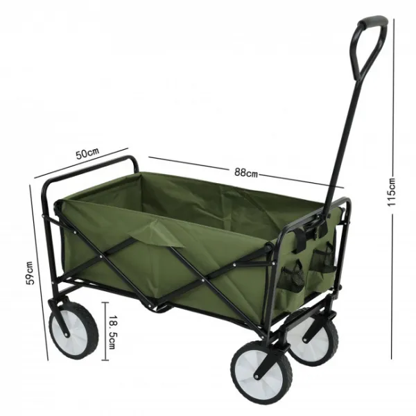 Ak furniture Zahradní vozík TYRS 145L zelený