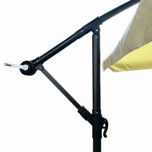 Ak furniture Zahradní slunečník CYNIA s boční nohou 300 cm béžový