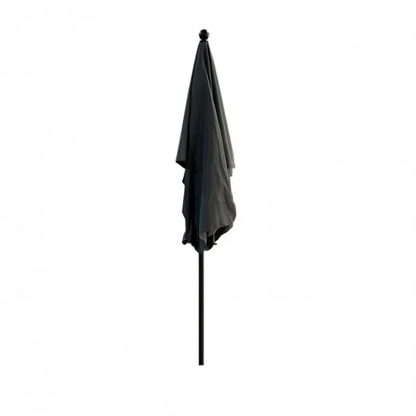 Ak furniture Zahradní slunečník FLOKS 200x125 cm tmavě šedý