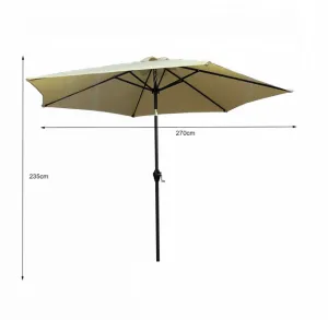 Ak furniture Zahradní slunečník ORIENT 270 cm béžový