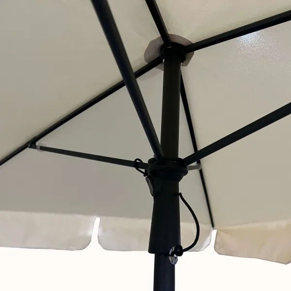 Ak furniture Zahradní slunečník FLOKS 200x125 cm béžový