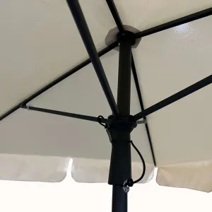 Ak furniture Zahradní slunečník FLOKS 200x125 cm béžový