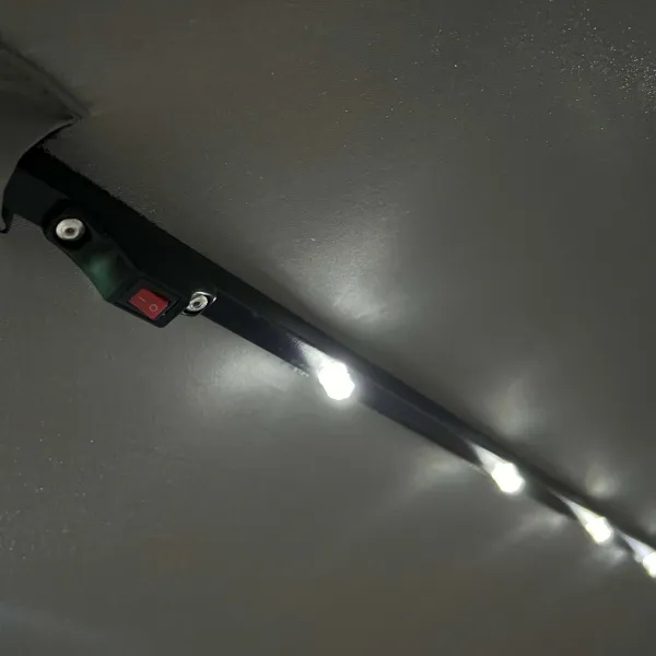 Ak furniture Zahradní slunečník MILIN s LED osvětlením 300 cm světle šedý