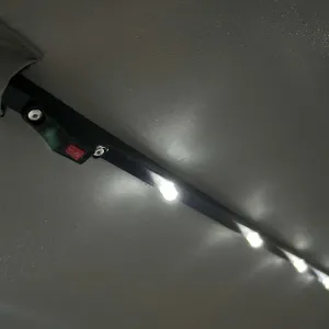Ak furniture Zahradní slunečník MILIN s LED osvětlením 300 cm světle šedý