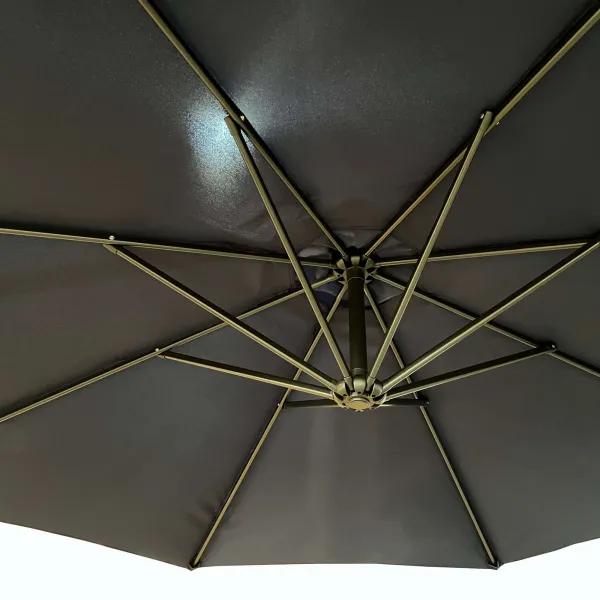 Ak furniture Zahradní slunečník ASTER s boční nohou 300 cm tmavě modrý