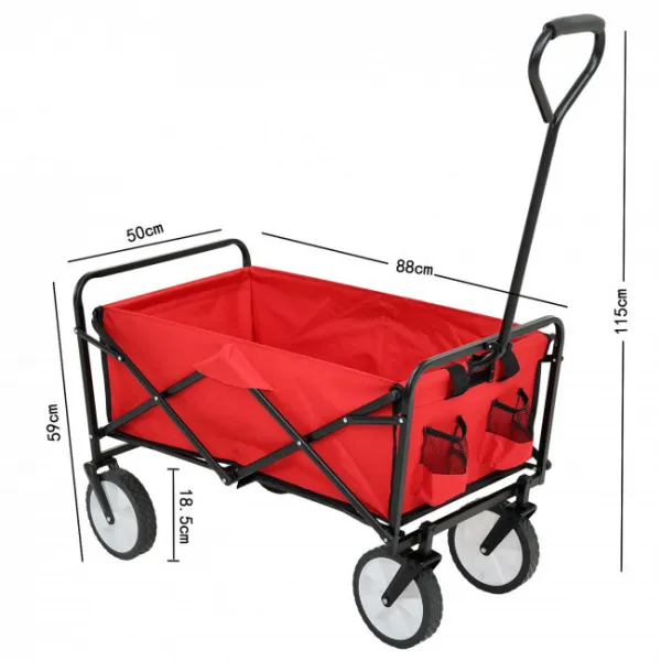Ak furniture Zahradní vozík TYRS 145L červený