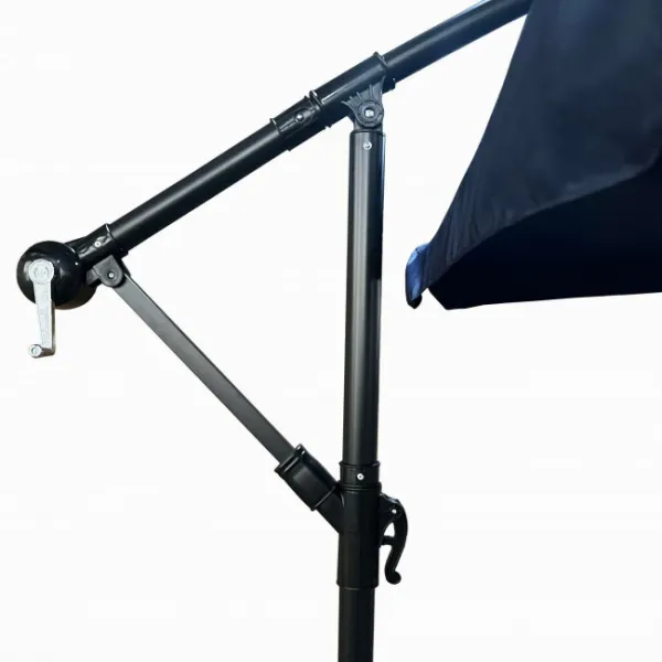 Ak furniture Zahradní slunečník CYNIA s boční nohou 300 cm tmavě modrý
