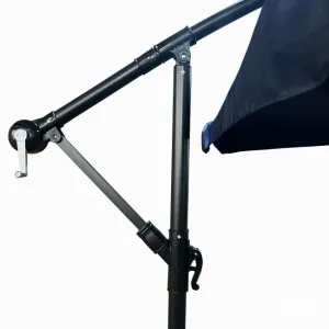Ak furniture Zahradní slunečník CYNIA s boční nohou 300 cm tmavě modrý