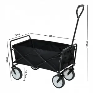 Ak furniture Zahradní vozík TYRS 145L černý