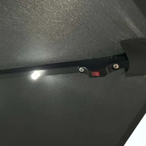 Ak furniture Zahradní slunečník MILIN s LED osvětlením 300 cm tmavě šedý