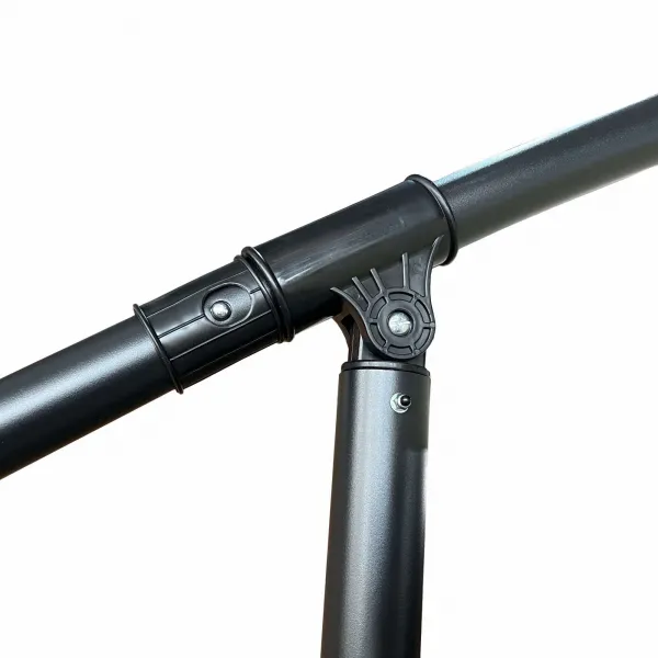 Ak furniture Zahradní slunečník MILIN s LED osvětlením 300 cm tmavě šedý