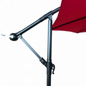 Ak furniture Zahradní slunečník ASTER s boční nohou 300 cm červený